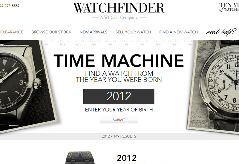 Watchfinder time machine